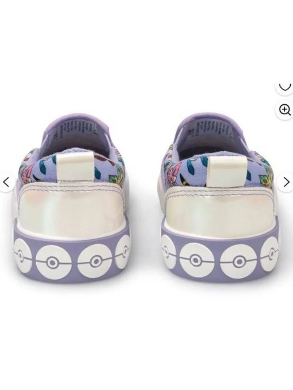 Pokémon Eevee Evolutions Ground Up Shoes Size 4 Slip On Sneakers NWT Multi-Color